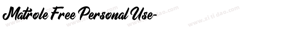 Matrole Free Personal Use字体转换
